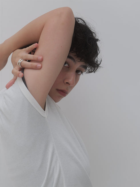 SHORT SLEEVE RIB TEE / Y241-81020-5